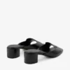 Dina 45 Black Leather Mule Sandals