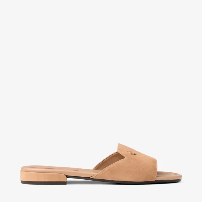 Dina Flat Toffee Suede Flats