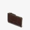 Dm Lise-Z Chocolate Croc Embossed Calf Leather Coin Purse