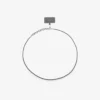 Dm Strap Phone Holder Black Leather Phone Holder with Chain and Diamond Detail