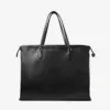 Drawstring Tote Large Black Nappa Leather Drawstring Tote with Embossed Jimmy Choo