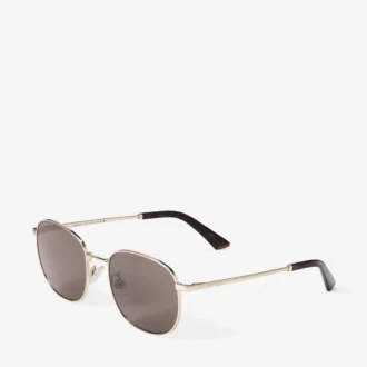 Dune Pale Gold and Dark Brown Pantos Metal Sunglasses