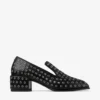 Eliot Slipper 45 Black Metallic Nappa Leather Slippers with Eyelets