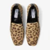 Eliot Slipper 45 Natural Leopard Print Pony Leather Slippers