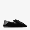 Eliot Slipper Black Velvet Slippers with Tassel