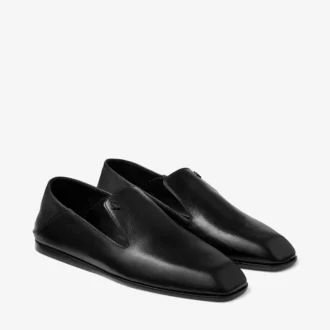 Eliot Slipper Black Vintage Leather Slippers