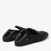Eliot Slipper Black Woven Leather Slippers