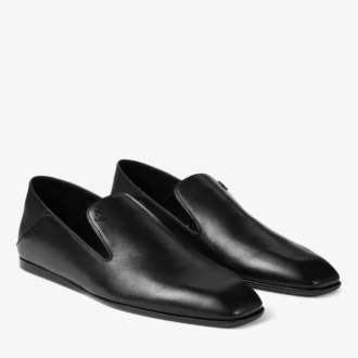 Eliot Slipper Men’s Black Vintage Leather Slippers