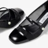 Elisa 45 Black Patent and Mesh Pumps
