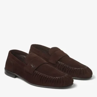 Ellis Loafer M Chocolate Velvet Suede Loafers