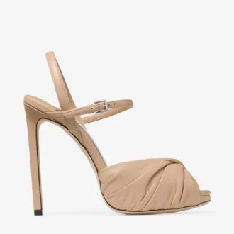 Elly 120 Chai Soft Glove and Shiny Nappa Leather Sandals