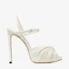 Elly 120 Latte Soft Glove and Shiny Nappa Leather Sandals