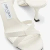 Elsy 70 Latte Nappa Leather Crossover Slingback