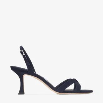 Elsy 70 Marine Suede Slingbacks