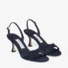 Elsy 70 Marine Suede Slingbacks