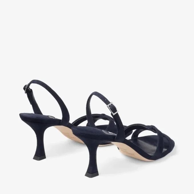 Elsy 70 Marine Suede Slingbacks