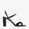Elsy Block Heel 85 Black Nappa Leather Sandals