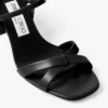 Elsy Block Heel 85 Black Nappa Leather Sandals