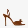 Emani 100 Tan and Amber Suede Sandals