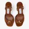 Emani 100 Tan and Amber Suede Sandals