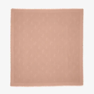 Emani Ballet Pink Silk and Wool Jacquard Shawl