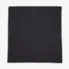 Emani Black Silk and Wool Jacquard Shawl
