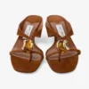 Emeri Stone 35 Tan Suede Sandals with Stone Detail
