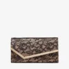 Emmie Black and Ballet Pink Jimmy Choo Lace Clutch Bag