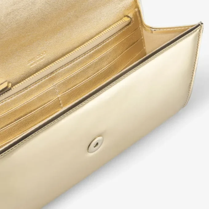 Emmie Gold Mirror Fabric Clutch Bag