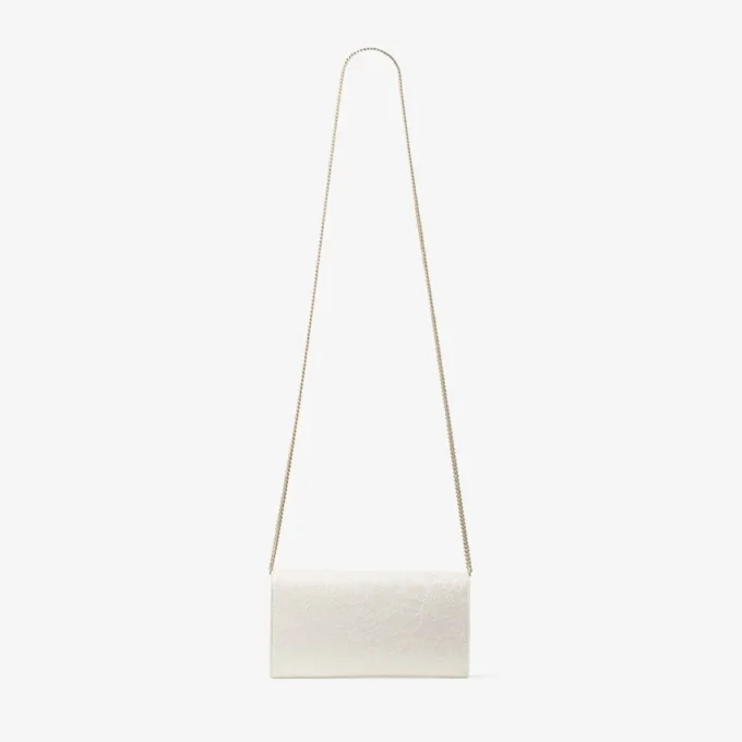 Emmie Ivory Jimmy Choo Lace Clutch Bag