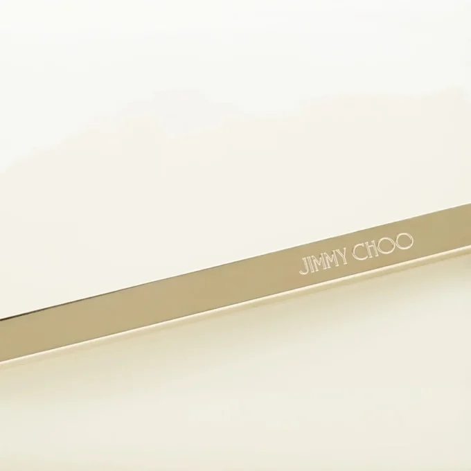 Emmie Latte Patent Leather Clutch Bag