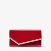 Emmie Ruby Red Patent Leather Clutch Bag
