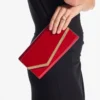 Emmie Ruby Red Patent Leather Clutch Bag