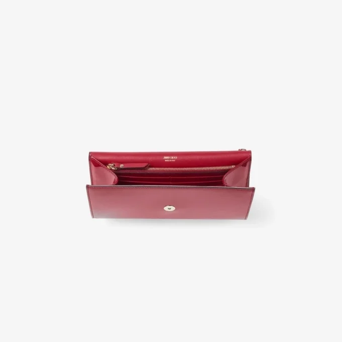 Emmie Ruby Red Patent Leather Clutch Bag