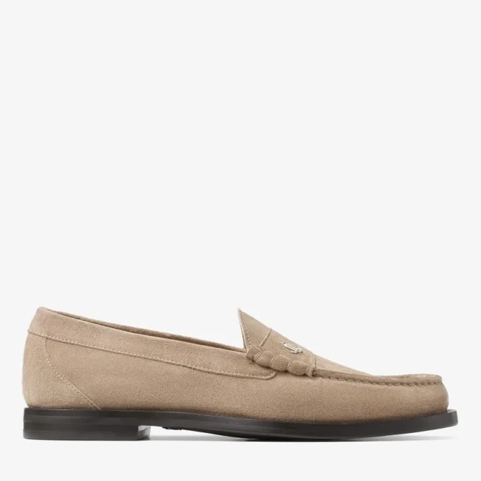 Ethan Loafer Stone Velvet Suede Loafer