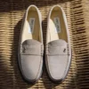 Ethan Loafer Stone Velvet Suede Loafer