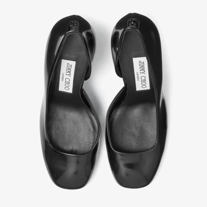 Farren 85 Black Soft Spazzolato Leather Pumps
