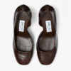 Farren 85 Chocolate Croc Embossed Leather