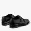 Finnion Monkstrap Black Brush off Leather Monk Strap Shoes