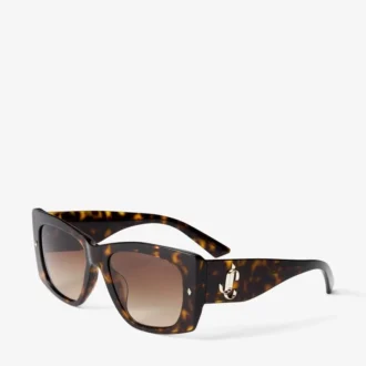 Gabi Havana and Gradient Brown Acetate Butterfly Sunglasses