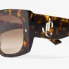 Gabi Havana and Gradient Brown Acetate Butterfly Sunglasses
