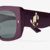 Gabi Prune and Grey Acetate Butterfly Sunglasses