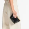 Ganache Black Biker Leather Clutch Bag