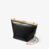 Ganache Black Biker Leather Clutch Bag