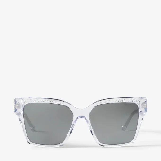 Giava Crystal Glitter Square Sunglasses