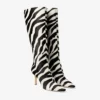 Gloria Knee High Boot 85 Natural Zebra Print Pony Leather Knee High Boots