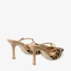 Gloria Mule 85 Natural Cheetah Print Pony Leather Mules