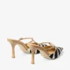 Gloria Mule 85 Natural Zebra Print Pony Leather Mules