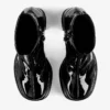 Hadi Ankle Boot 100 Black Stretch Patent Fabric Ankle Boots