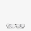 Hair Barrette Silver-Finish Crystal Hair Barrette